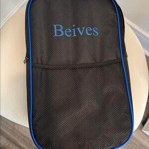 Black and Blue Pickleball Game Bag & 2 Paddles